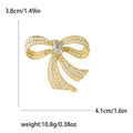 Alloy Pearl Black Bow Brooch Pin For Women's Fashion Accessories view 6
