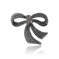 Alloy Pearl Black Bow Brooch Pin For Women's Fashion Accessories view 5