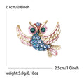 Alloy Colorful Rhinestone Owl Brooch Pin For Unisex Apparel view 6