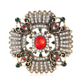 Alloy Rhinestone Baroque Brooch Vintage Lapel Pin For Women Apparel view 2