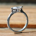 Simple Creative Marquise Zircon Diamond Ring, Fashion Valentine's Day Gift Jewelry For view 3