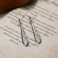 Bohemian Embossed Carved Water Drop Earrings, Ethnic Style Dangle Ear Jewelry For view 3