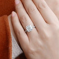 Light Luxury Square Zircon Wedding Ring For Women, European Style Popular Engagement Ring view 4