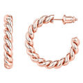 Creative Geometric Twisted C Shape Stud Earrings, Minimalist Metal Ear Jewelry For Women view 7