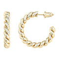 Creative Geometric Twisted C Shape Stud Earrings, Minimalist Metal Ear Jewelry For Women view 2