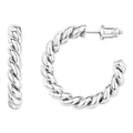 Creative Geometric Twisted C Shape Stud Earrings, Minimalist Metal Ear Jewelry For Women view 6