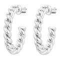Creative Geometric Twisted C Shape Stud Earrings, Minimalist Metal Ear Jewelry For Women view 1