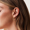 Creative Geometric Twisted C Shape Stud Earrings, Minimalist Metal Ear Jewelry For Women view 3