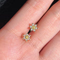 Mini Flower Cartilage Stud Earrings, Three Color Simple Student Ear Jewelry For Sleeping Wear view 5