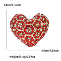 Creative Alloy Rhinestone Heart Brooch For Women's Suit And Cardigan view 4