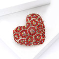 Creative Alloy Rhinestone Heart Brooch For Women's Suit And Cardigan view 3