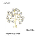 Alloy Rhinestone Money Tree Brooch Pin For Elegant Clothing Accessories view 6