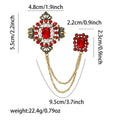 Alloy Rhinestone Tassel Brooch Pin For Baroque Womens Clothing Decoration view 6