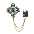 Alloy Rhinestone Tassel Brooch Pin For Baroque Womens Clothing Decoration view 1