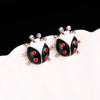 Black Ladybug Studs