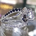 Elegant Six Prong Zircon Ring Geometric Cross Design Women's Fashion Finger Jewelry view 3