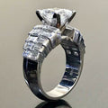 Luxury T Shape Square Zircon Ring For Women Anniversary Celebration Fashion Hand Jewelry view 2