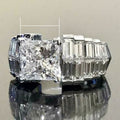 Luxury T Shape Square Zircon Ring For Women Anniversary Celebration Fashion Hand Jewelry view 5