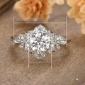 Fashion OL Sunflower Zircon Ring For Women, Floral Statement Jewelry Supply view 5