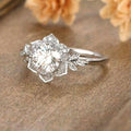 Fashion OL Sunflower Zircon Ring For Women, Floral Statement Jewelry Supply view 2