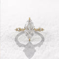 Classic Four Prong Marquise Zircon Ring For Women, Hand Set Fashion Jewelry Valentine's Day Gift view 3