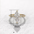 Classic Four Prong Marquise Zircon Ring For Women, Hand Set Fashion Jewelry Valentine's Day Gift view 5