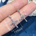 French Vintage Light Luxury Diamond Inlaid Earrings For Women Elegant Statement Jewelry view 4