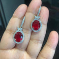 Luxury Multicolor Gemstone Series Long Zircon Drop Earrings For Women High End Fashion Jewelry view 2