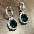 Luxury Multicolor Gemstone Series Long Zircon Drop Earrings For Women High End Fashion Jewelry view 4