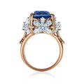 Fashion European Style Engagement Ring With Inlaid Blue Sapphire, Creative Jewelry Accessory view 2