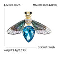 Alloy Crystal Bee Brooch Pin For Suits Hats And Scarves view 5