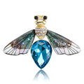 Alloy Crystal Bee Brooch Pin For Suits Hats And Scarves view 1