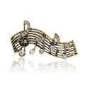 Alloy Rhinestone Music Note Brooch For Suits Coats And Jackets view 5