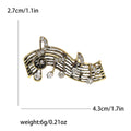 Alloy Rhinestone Music Note Brooch For Suits Coats And Jackets view 6