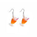 Korean Japanese Cartoon Handmade Milk Tea Cup Drink Bottle Earrings Cute Water Bottle Stud Earrings view 5