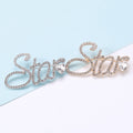 Alloy Rhinestone Letter Brooch And Scarf Clip For Garment Decoration view 3