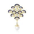Alloy Peacock Feather Brooch Pin For Coat Suit And Qipao view 1