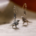 Funny Dinosaur Shape Drop Earrings For Women, Quirky Animal Design Niche Fashion Ear Jewelry view 3