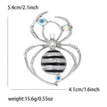 Halloween Alloy Enamel Rhinestone Spider Brooch For Suit Lapel Decoration view 5