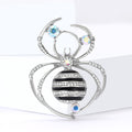 Halloween Alloy Enamel Rhinestone Spider Brooch For Suit Lapel Decoration view 2