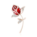 Alloy Rhinestone Rose Brooch Pin For Suits And Fashion Outfits view 1