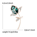 Alloy Rhinestone Rose Brooch Pin For Suits And Fashion Outfits view 5