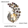 Alloy Rhinestone Leaf Brooch Pin For Women Suits And Coats view 4