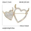 Elegant Alloy Rhinestone Heart Brooch Pin For Valentine's Day Apparel view 4