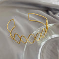 Fashion Geometric Vintage Hong Kong Style Metal Choker Necklace With Hollow Creative Design view 2