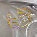 Fashion Geometric Vintage Hong Kong Style Metal Choker Necklace With Hollow Creative Design view 3