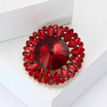 Alloy Rhinestone Glass Small Brooch Pin For Vintage Womens Apparel view 3