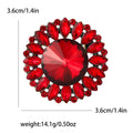 Alloy Rhinestone Glass Small Brooch Pin For Vintage Womens Apparel view 4