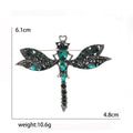 Vintage Alloy Rhinestone Dragonfly Brooch For Fashion Apparel view 5
