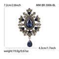 Alloy Glass Pendant Brooch Pin For Versatile Clothing Decoration view 6